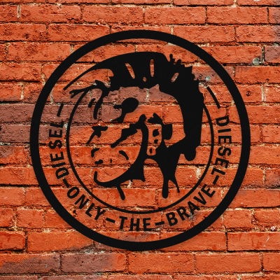 Firmaya Özel Diesel Markası İçin Metal TabloTasarımı 50x50 cm