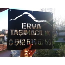 Erva Taşımacılık Saç Metal Tablo ve Tabela 60x40cm