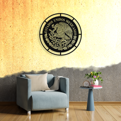 Firmaya Özel Estados Unidos Mexıcanos Dekarosyon Metal Saç Tabela 60x60 cm