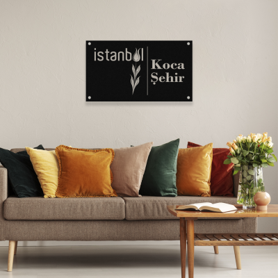 Firmaya Özel İSTANBUL KOCA ŞEHİR Ham Saç Tabela  60x40 cm