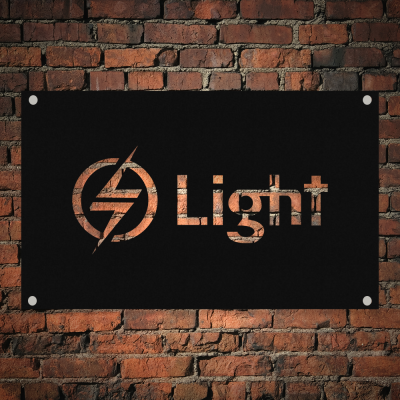 Firmaya Özel LİGHT IŞIK ELEKTRONİK TABELA Ham Saç Tabela  70x40 cm