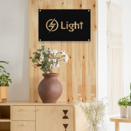 Firmaya Özel LİGHT IŞIK ELEKTRONİK TABELA Ham Saç Tabela  70x40 cm