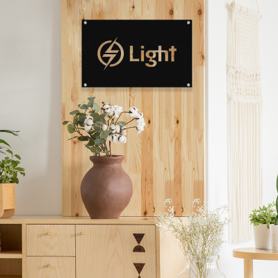 Firmaya Özel LİGHT IŞIK ELEKTRONİK TABELA Ham Saç Tabela  70x40 cm