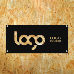 Firmaya Özel LOGO TASARIM Ham Saç Tabela  70x40 cm