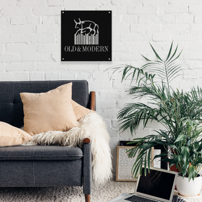 Firmaya Özel Old Modern Ham Saç Tabela 50x50 cm