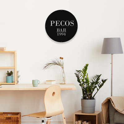 Firmaya Özel PACOS BAR KUŞADASI Ham Saç Tabela Yapımı  50x50 cm