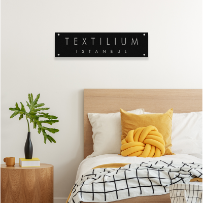 Firmaya Özel Textılıum İstanbul Ham Saç Tabela 70x20 cm