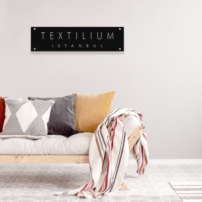 Firmaya Özel Textılıum İstanbul Ham Saç Tabela 70x20 cm
