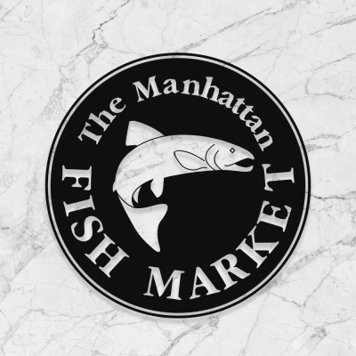 Firmaya Özel FİSH BALIK MARKET YUVARLAK METAL SAÇ TABELA  60x60 cm 