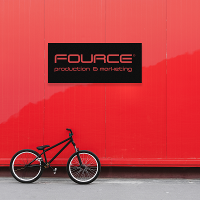 Firmaya Özel Fource Production ve Marketing Dekarosyon İçin Metal Saç Tabela 60x25 cm