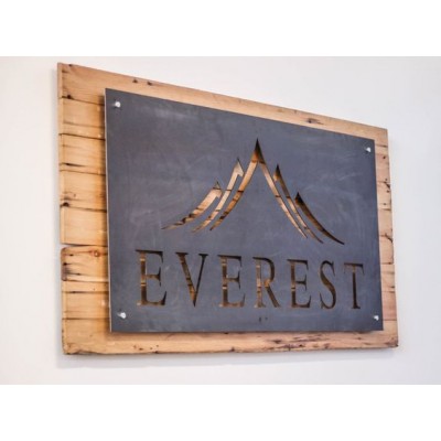 Firmaya Özel Logolu Lazer Kesim Saç Tabela  30x40cm