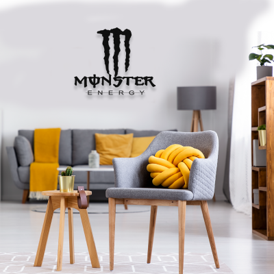 Firmaya Özel Monster Enerji Metal Tabela Metal Saç Tabela  50x30 cm 