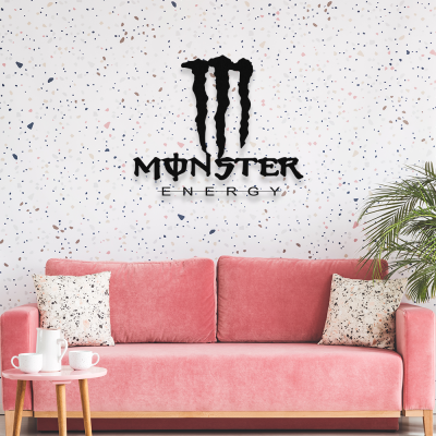 Firmaya Özel Monster Enerji Metal Tabela Metal Saç Tabela  50x30 cm 