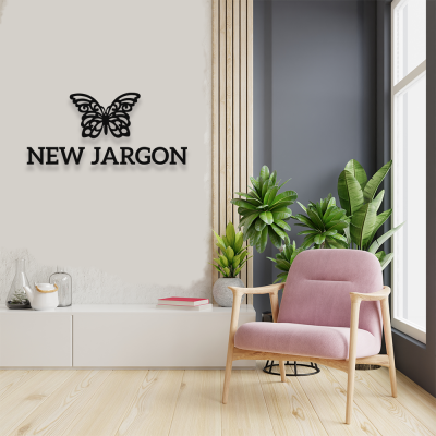 Firmaya Özel New Jargon ve Kelebek Dekarosyon İçin Metal Saç Tabela 70x30 cm