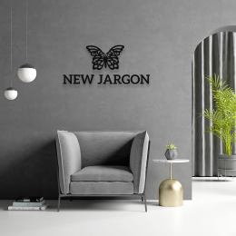 Firmaya Özel New Jargon ve Kelebek Dekarosyon İçin Metal Saç Tabela 70x30 cm