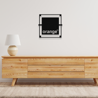 Firmaya Özel Orange Metal İnşaat ve Dekarosyon Metal Saç Tabela 50x50 cm