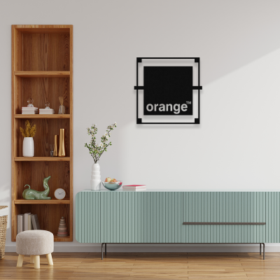 Firmaya Özel Orange Metal İnşaat ve Dekarosyon Metal Saç Tabela 50x50 cm