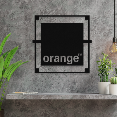 Firmaya Özel Orange Metal İnşaat ve Dekarosyon Metal Saç Tabela 50x50 cm