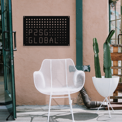 PSSG Global Taşımacılık Tabela Metal Saç Tabela  60x40 cm 