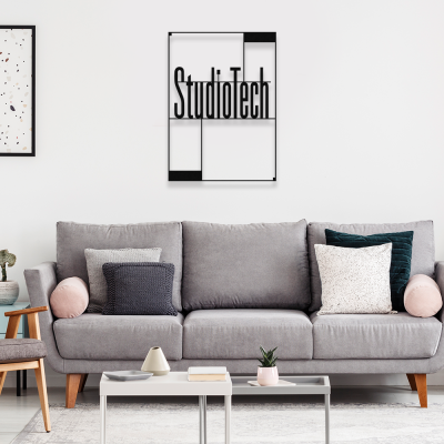 Firmaya Özel Studio Tech Teknoloji Firması Metal Tabela 70x50 cm 