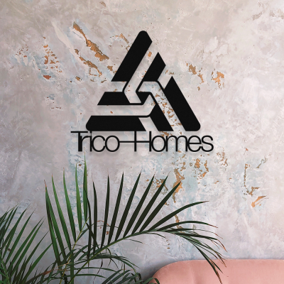 Firmaya Özel Trico Homes Dekarosyon Tabela Metal Saç Tabela  65x55 cm 