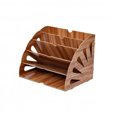 Ahşap Dekoratif Evrak Rafı Dosya Düzenleyici