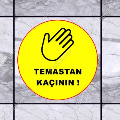 Temastan Kaçının Ayak İzi Duvar ve Zemin İçin Sticker
