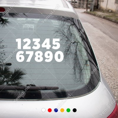 1 Den 0 Kadar (1234567890) Sayı Etiket Sticker Yapıştırma