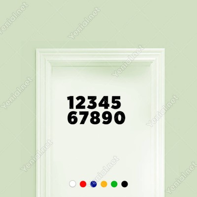 1 Den 0 Kadar (1234567890) Sayı Etiket Sticker Yapıştırma