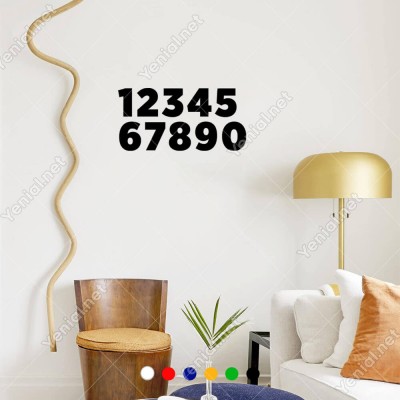 1 Den 0 Kadar (1234567890) Sayı Etiket Sticker Yapıştırma