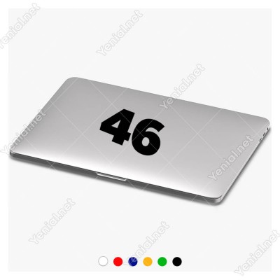 46 Numaralı Sayı Bold Rakam Etiket Sticker Yapıştırma