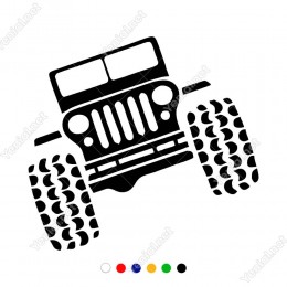 4x4 Jeep Off Road Büyük Tekerlekli Araç Sticker Yapıştırma Araba Sticker, Oto Sticker, Araba Çıkartmaları, Jeep için Aksesuarlar, 4X4 Sticker, Laptop ve Duvar için