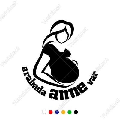 Arabada Anne Var Kız-Erkek Modifiye Araba Sticker