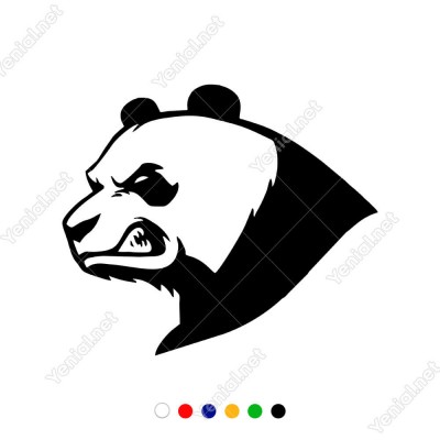 Dişlerini Gösteren Kızgın Gergin Panda Sticker