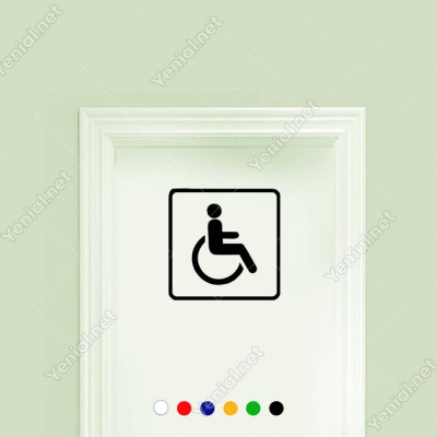 Engeli Arabası ve Engelli Erkek Araç İşareti Sticker