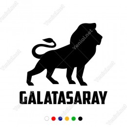 Galatasaray Aslan Yıldız Sticker Yapıştırması Araç ve Duvar İçin