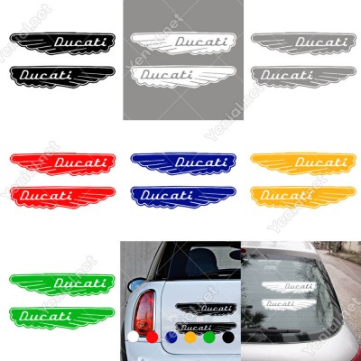 Kanat Ducati Motor Logosu Sticker Yapıştırma