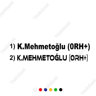 Motor ve Araç İçin Olmazsa Olmaz Seçenekli Kan Grubu Sticker