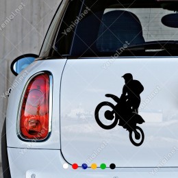 Motor Yarışı Motocross Sticker Yapıştırma