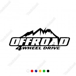 Mountain Dağ 4x4 Ofroad Wheel Drive Jeep Sticker Yapıştırma