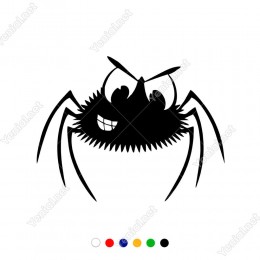 Sinsi Sinsi Gülen Örümcek Spider Sticker Yapıştırma