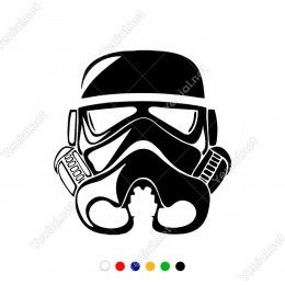 Star Wars Savaşcısı Maskesi Sticker Yapıştırması