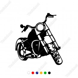 Tek Farlı Asaletli Harley Davitson Motor Sticker