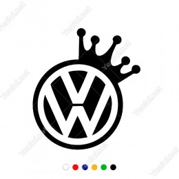 Wosvagen Taçlı Araba Logosu Sticker Yapıştırma