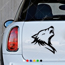 Yırtıcı Yeleli Aslan Araç Araba Duvar Sticker