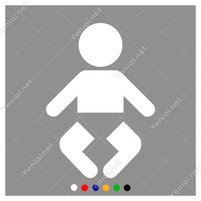 Altında Bez Olan Küçük Sevimli Bebek Sticker