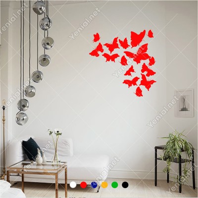 Farklı Ebat ve Çeşitte Cins’te Kelebekler 60x60 cm Duvar Sticker