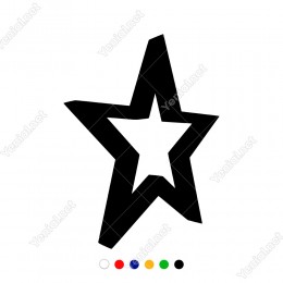 Yön Görünümden Oluşmuş Yıldız Şekli Sticker