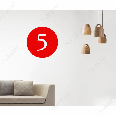 1 Den 15 Kadar Yuvarlağın İçinde Rakam Sayı 3MM DEKOTE