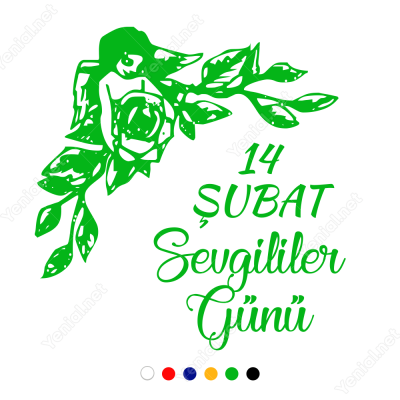 14 Şubat Sevgililer Günü Taç Cam Süslemesi Sticker Yapıştırma